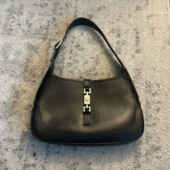 Gucci Handbags - Gucci Black Leather Shoulder Bag